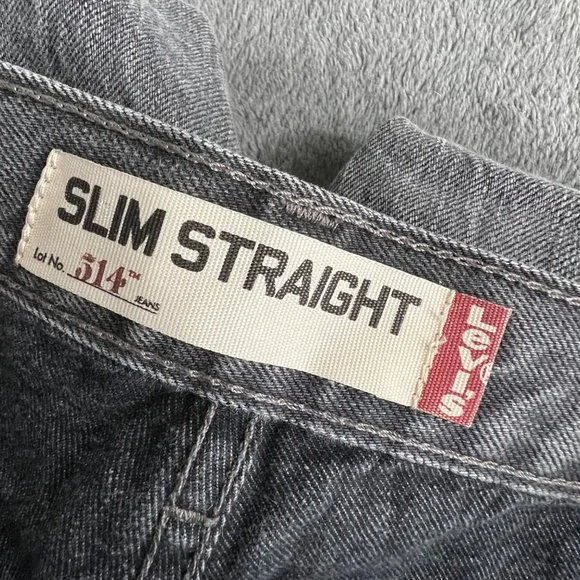 Levi's Charcoal Slim Straight Men's Jeans - Picture 7 of 8